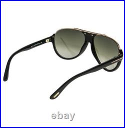 TOM FORD DIMITRY TF334 01P Black Green Aviator Unisex Classic 334 Sunglass FT334