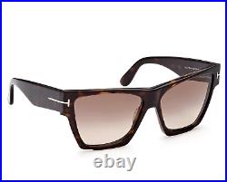 TOM FORD DOVE FT0942 52K Sunglasses Dark Havana Frame Brown Gradient Lenses 59mm