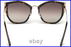 TOM FORD Dahlia-02 0648 52G Havana & Gold / Brown Mirror Sunglasses Sonnenbrille