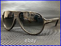 TOM FORD Dimitry FT0334 02W Matte Black Blue Aviator 59 mm Men's Sunglasses