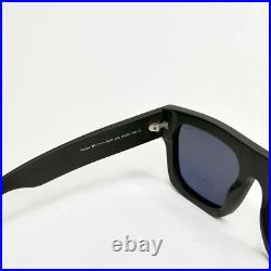 TOM FORD FAUSTO TF0711N 02A Matte Black Modern Bold Sunglasses Authentic 711