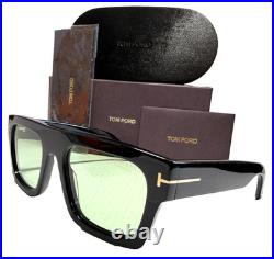 TOM FORD FAUSTO TF711 01N BLACK WithPHOTOCHROMIC LIGHT GREEN LENS SUNGLASSES 53-20