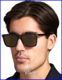TOM FORD FLETCHER TF832 52H HAVANA GOLD WithBROWN POLARIZED LENS SUNGLASSES 57-15