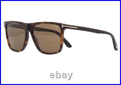 TOM FORD FLETCHER TF832 52H HAVANA GOLD WithBROWN POLARIZED LENS SUNGLASSES 57-15
