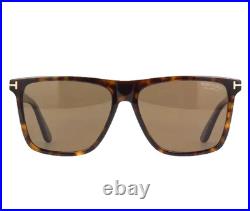 TOM FORD FLETCHER TF832 52H HAVANA GOLD WithBROWN POLARIZED LENS SUNGLASSES 57-15