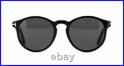 TOM FORD FT 0591 01A Sunglasses Shiny Black Frame Smoke Lenses 51mm