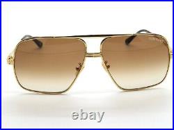 TOM FORD FT 0735-H/S 30F Frankie Gold/Brown Gradient Authentic 62mm Sunglasses