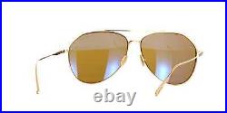 TOM FORD FT 0747 30E Sunglasses Shiny Gold Frame Brown Lenses 62mm