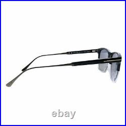 TOM FORD FT 0813 03C Sunglasses Black Crystal Frame Smoke Mirror Lenses 55mm