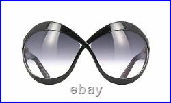 TOM FORD FT 0902 01B Sunglasses Black Frame Gradient Smoke Lenses 71mm