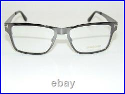 TOM FORD FT 5475/V 12V Dark Ruthenium Eyeglasses with Clip On 54mm Sunglasses