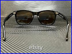 TOM FORD FT0595 01J Black Brown Rectangle Square Men's 55 mm Sunglasses