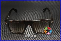 TOM FORD FT0711 52F Fausto Geometric Dk Havana Grad Brown 53 mm Men's Sunglasses