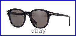 TOM FORD FT0752 01D Sunglasses Shiny Black Frame Smoke Polaraized Lenses 52mm