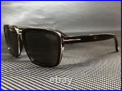 TOM FORD FT0780 01D Black Square 58 mm Men's Polarized Sunglasses