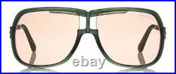 TOM FORD FT0800 93E Sunglasses Green Frame Brown Pink Lenses 62mm