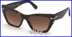 TOM FORD FT0871 52F Wyatt Cat Eye Dk Havana Grad Brown 56 mm Women's Sunglasses