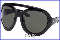 TOM FORD FT0886 01A Sunglasses Black Frame Smoke Lenses 68mm