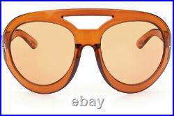 TOM FORD FT0886-45E-68 Sunglasses Size 68mm 115mm 22mm Shiny Light Brown Brand