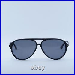 TOM FORD FT0909 02D Matte Black/Polarized Smoke 62-12-140 Sunglasses New Auth