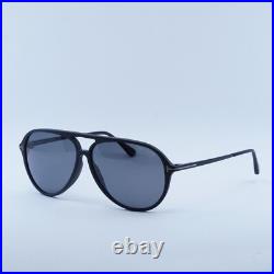 TOM FORD FT0909 02D Matte Black/Polarized Smoke 62-12-140 Sunglasses New Auth