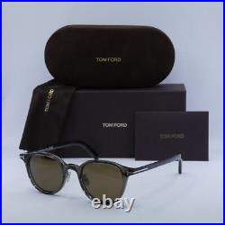 TOM FORD FT0977-D 20J Transparent Grey/Roviex 48-22-145 Sunglasses New Authentic