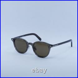 TOM FORD FT0977-D 20J Transparent Grey/Roviex 48-22-145 Sunglasses New Authentic