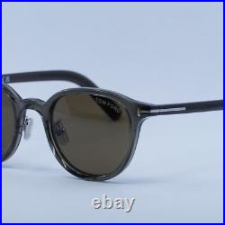 TOM FORD FT0977-D 20J Transparent Grey/Roviex 48-22-145 Sunglasses New Authentic