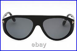 TOM FORD FT1001 01A Sunglasses Shiny Black Frame Smoke Lenses 57mm TOM FORD FT1001 01A Sunglasses Shiny Black Frame Smoke Lenses 57mm
