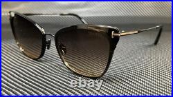 TOM FORD Faryn FT0843 01B Black Smoke Grad Titanium Women's 56 mm Sunglasses