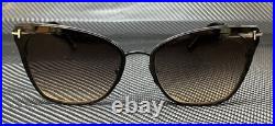 TOM FORD Faryn FT0843 01B Black Smoke Grad Titanium Women's 56 mm Sunglasses