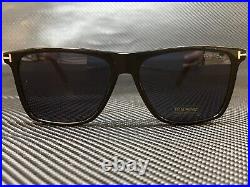 TOM FORD Fletcher FT0832 01V Shiny Black Blue 57 mm Men's Sunglasses