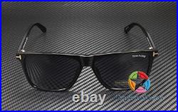 TOM FORD Fletcher FT0832 01V Shiny Black Blue Plastic 57 mm Men's Sunglasses TOM FORD Fletcher FT0832 01V Shiny Black Blue Plastic 57 mm Men's Sunglasses