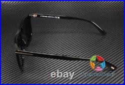 TOM FORD Fletcher FT0832 01V Shiny Black Blue Plastic 57 mm Men's Sunglasses TOM FORD Fletcher FT0832 01V Shiny Black Blue Plastic 57 mm Men's Sunglasses