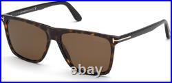 TOM FORD Fletcher FT0832 52H Havana Brown Polarized Plastic 57 Men's Sunglasses TOM FORD Fletcher FT0832 52H Havana Brown Polarized Plastic 57 Men's Sunglasses