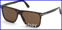 TOM FORD Fletcher FT0832 52H Havana Brown Polarized Plastic 57 Men's Sunglasses