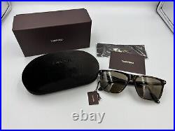 TOM FORD Fletcher FT0832 52H Havana Brown Polarized Plastic 57 Men's Sunglasses