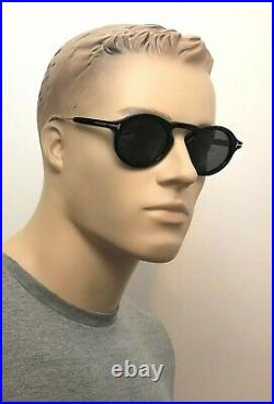 TOM FORD GRANT 02 CABLE HOOK Oval Round Men Women Sunglasses BLACK GREY 0632 01A