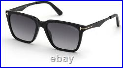 TOM FORD Garrett FT0862 01B Shiny Black Grad Smoke Plastic 56 m Men's Sunglasses