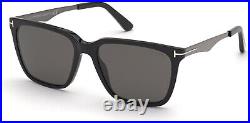 TOM FORD Garrett FT0862 01D Black Smoke Polarized Plastic 56 mm Men's Sunglasses