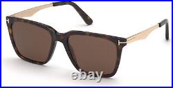 TOM FORD Garrett FT0862 52E Dk Havana Brown Plastic 56 mm Men's Sunglasses