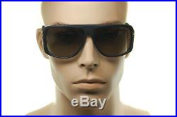 TOM FORD HARLEY POLARIZED TF433 02B Men Square Retro Sunglasses MATTE BLACK GREY