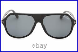 TOM FORD HAYES FT0934-N 01A Sunglasses Black Frame Smoke Lenses 59mm