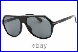 TOM FORD HAYES FT0934-N 01A Sunglasses Black Frame Smoke Lenses 59mm