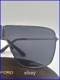 TOM FORD HUXLEY TF1159 30A Gold Black Aviator Sunglasses Authentic 1159 FT1159