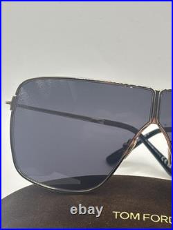 TOM FORD HUXLEY TF1159 30A Gold Black Aviator Sunglasses Authentic 1159 FT1159