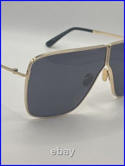 TOM FORD HUXLEY TF1159 30A Gold Black Aviator Sunglasses Authentic 1159 FT1159