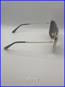 TOM FORD HUXLEY TF1159 30A Gold Black Aviator Sunglasses Authentic 1159 FT1159