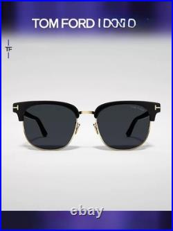 TOM FORD Half-frame black outdoor casual men's sunglasses TOM FORD Half-frame black outdoor casual men's sunglasses