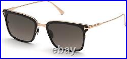 TOM FORD Hayden FT0831 01K Shiny Black Grad Roviex Titani 54 mm Men's Sunglasses